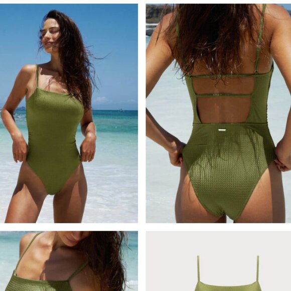 BNWT / Berlook / Small / Medium /Large / Textured Backless One-Piece - Picture 3 of 3